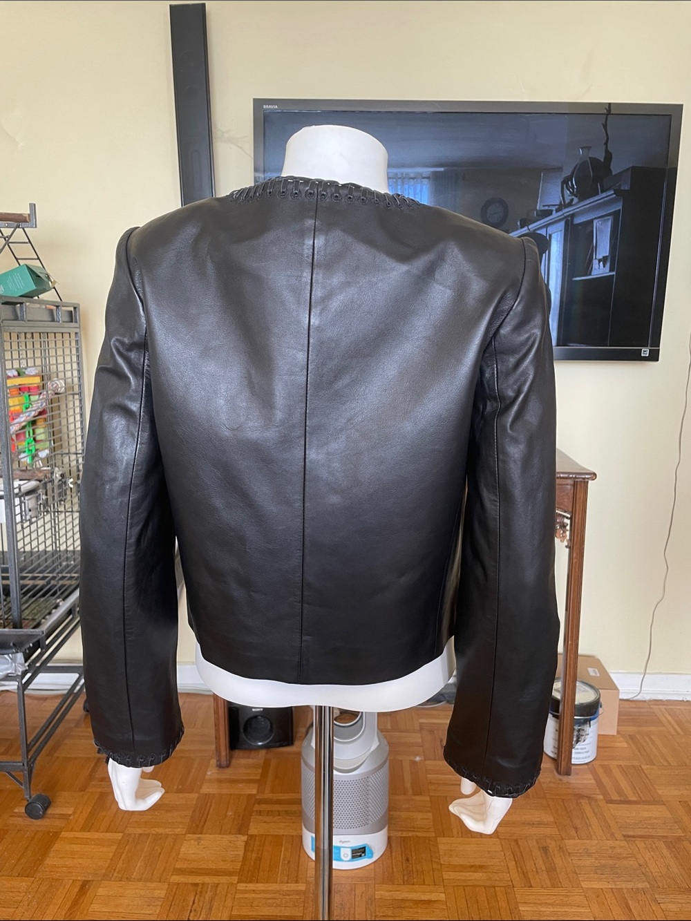 Rag & Bone Black Leather Jacket Size 4 - Picture 4 of 11
